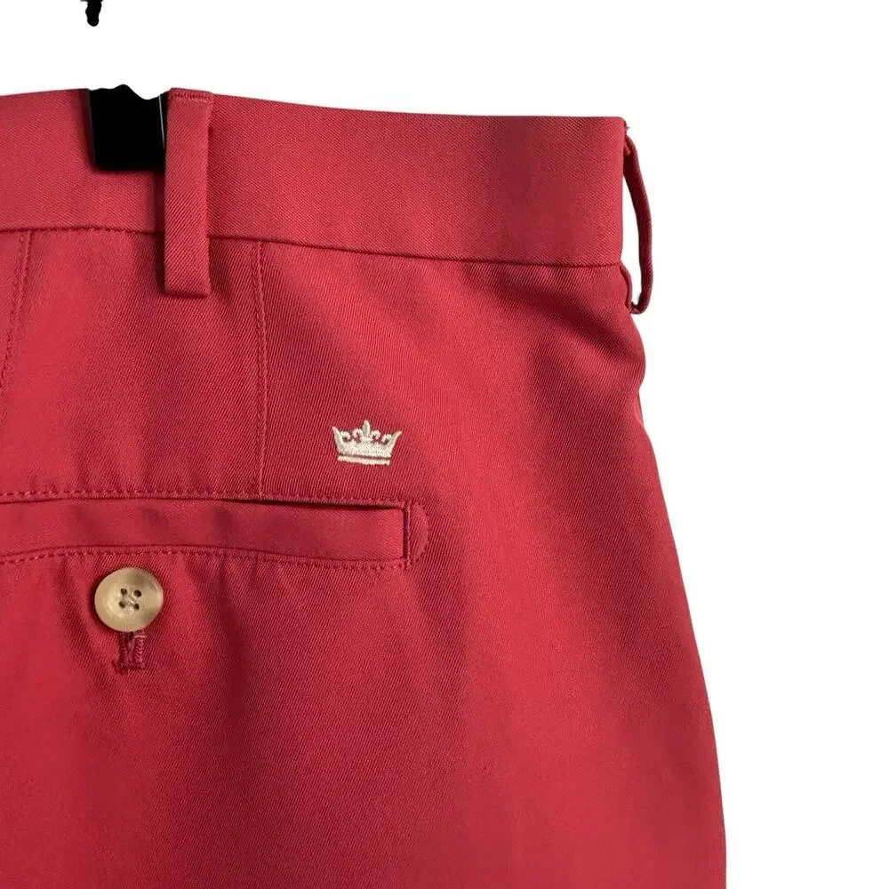 Peter Millar Mens Shorts 42 Pink Crown Sport Golf Performance Chino‎ Lightweight